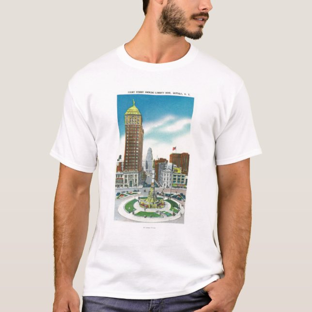 Court Street View of Liberty Bank Bldg T-Shirt (Front)