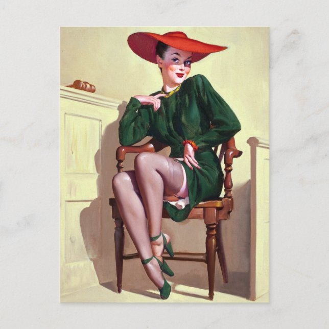 Court Witness Pin Up Postcard (Front)