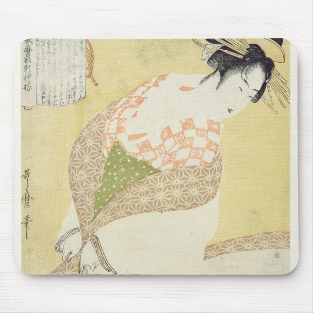 Courtesan Kneeling Mouse Mat (Front)