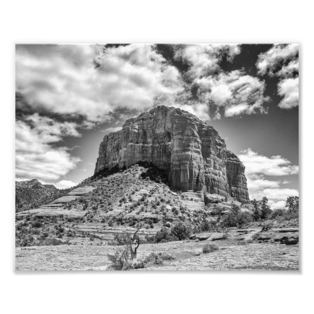 Courthouse Butte - Black & White | Photo Print (Front)