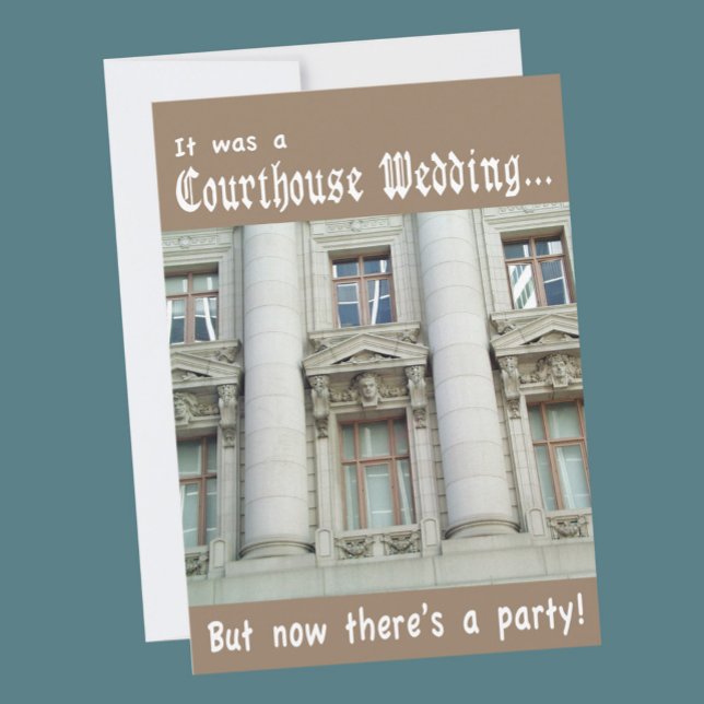 Courthouse Marriage Post-Wedding Party Invitation (Creator Uploaded)
