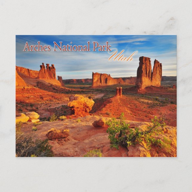 Courthouse Towers in Arches National Park, Utah Postcard (Front)