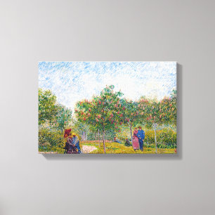 Courting Couples in the Voyer d'Argenson Park Gogh Canvas Print