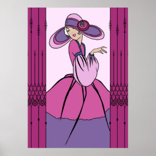 COURTNEY, ART DECO: Parisian Plum Poster