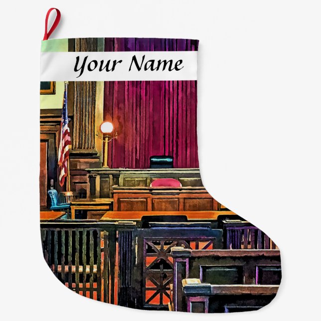 Courtroom Large Christmas Stocking (Front)