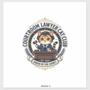 Courtroom Lawyer Cat Funny Cat Lover Design - Cour