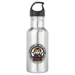 Courtroom Lawyer Cat Funny Cat Lover Design - Cour 532 Ml Water Bottle