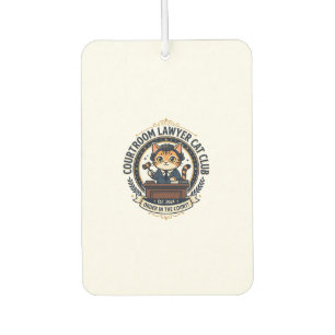 Courtroom Lawyer Cat Funny Cat Lover Design - Cour Car Air Freshener