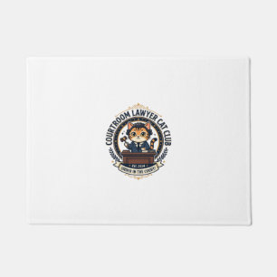 Courtroom Lawyer Cat Funny Cat Lover Design - Cour Doormat