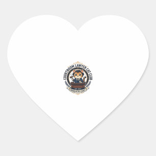 Courtroom Lawyer Cat Funny Cat Lover Design - Cour Heart Sticker