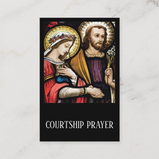 Courtship Engagement Prayer Holy Card (Front)