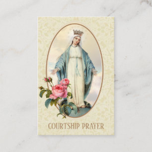 Courtship Engagement Religious Prayer Holy Card