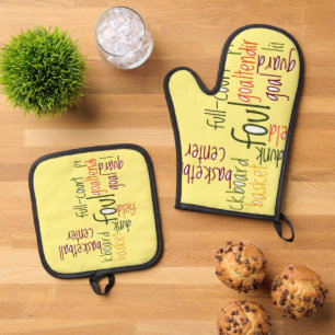 Courtside Chic Dribble, Dish, Dazzle: Basketball Oven Mitt & Pot Holder Set