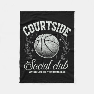 Courtside Social Club Basketball Bleachers Life Qu Fleece Blanket