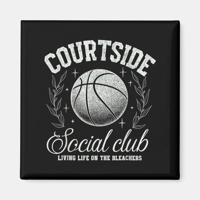 Courtside Social Club Basketball Bleachers Life Qu Magnet (Front)