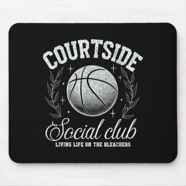 Courtside Social Club Basketball Bleachers Life Qu Mouse Mat (Front)