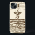 Courtyard Fountain with Ornamental Cherub iPhone 13 Case<br><div class="desc">An ornamental cherub tops this decorative courtyard fountain. Water spills out,  collecting in the individual pools of the fountain. A peaceful picture that would look amazing in any home!</div>