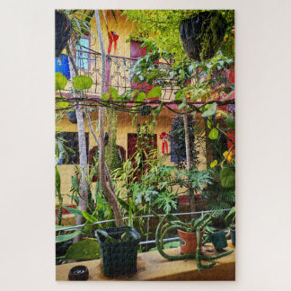 Courtyard Interior with Hanging Plants Jigsaw Puzzle