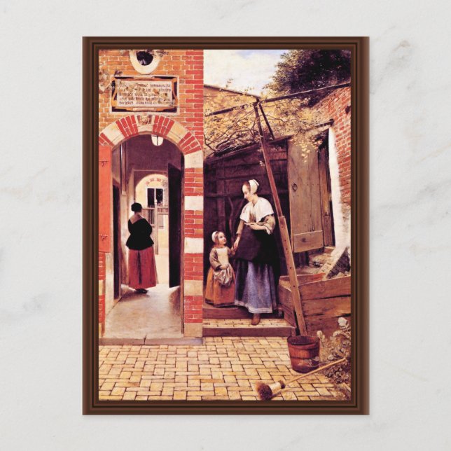 Courtyard Of A House In Delft By Hooch Pieter De ( Postcard (Front)