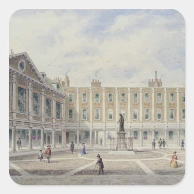 Courtyard of St. Thomas's Hospital Square Sticker (Front)