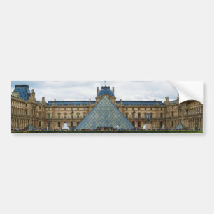 Courtyard of the Louvre Museum with the Pyramid Bumper Sticker