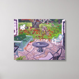 Courtyard Old Hamptons House Amagansett Canvas Print