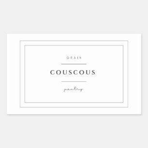 Couscous Food Label Stickers