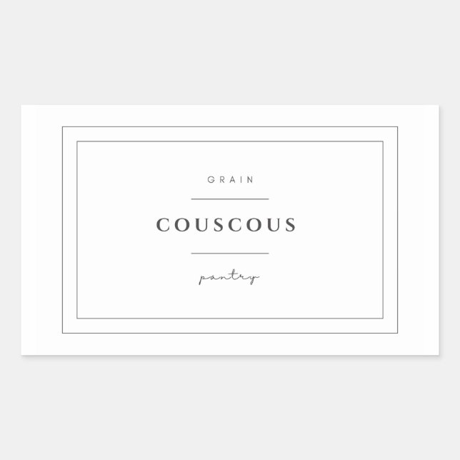 Couscous Food Label Stickers (Front)