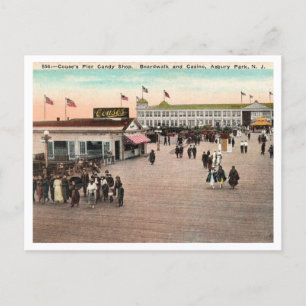Couse's Pier, Candy Shop, Asbury Park NJ Postcard