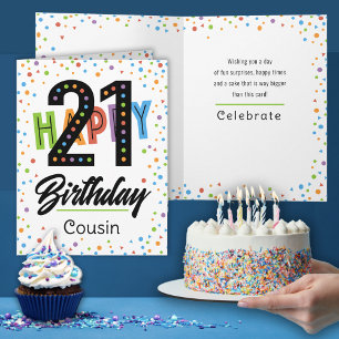 Cousin 21st Birthday Card