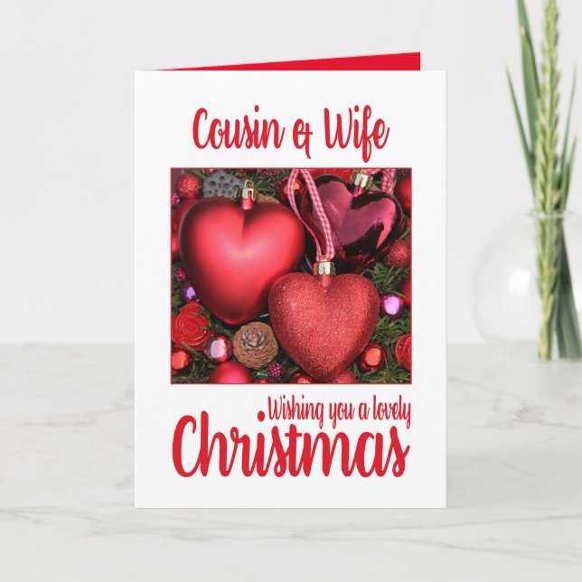 Cousin and Wife Lovely Christmas card (Front)