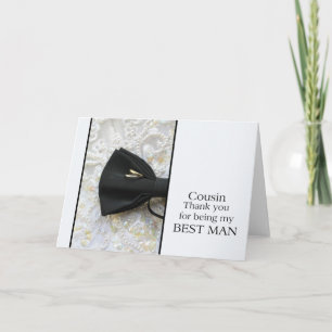 Cousin best man thank you card