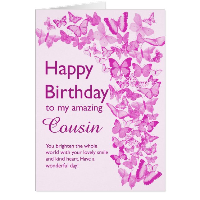 Cousin Birthday Butterflies (Front)