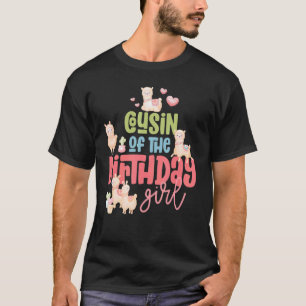 Cousin Birthday Girl Llama Party Fiesta Llamazing  T-Shirt