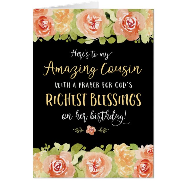 Cousin Birthday, Here's to my Amazing Cousin (Front)