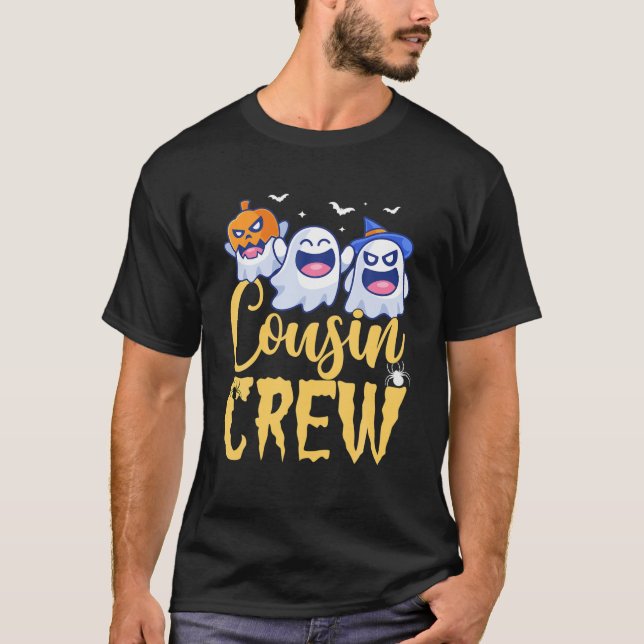 Cousin Boo Crew Funny Cousin Crew Halloween Costum T-Shirt (Front)
