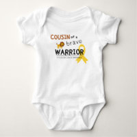 cousin brave warrior lion cancer baby bodysuit