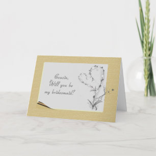Cousin Brides Maid Request Invitation