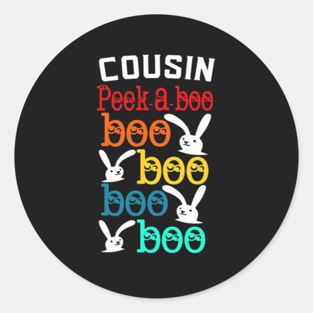 Cousin Bunny Game For Novelty Classic Round Sticker (Front)