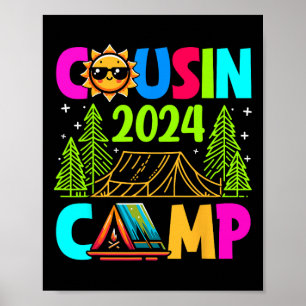 Cousin Camp 2024 Family Vacation Summer Camping Cr Poster