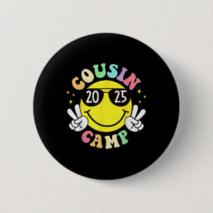 Cousin Camp 2025 Camping Campfire Summer Vacation 6 Cm Round Badge