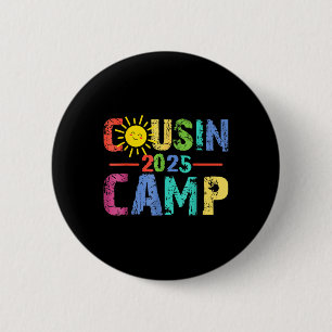 Cousin Camp 2025 Camping Campfire Summer Vacation 6 Cm Round Badge