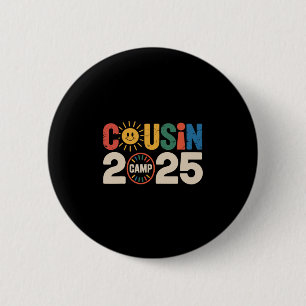 Cousin Camp 2025 Camping Campfire Summer Vacation 6 Cm Round Badge