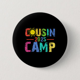 Cousin Camp 2025 Camping Campfire Summer Vacation 6 Cm Round Badge