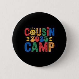 Cousin Camp 2025 Camping Campfire Summer Vacation 6 Cm Round Badge