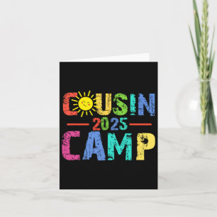 Cousin Camp 2025 Camping Campfire Summer Vacation Card