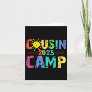 Cousin Camp 2025 Camping Campfire Summer Vacation  Card