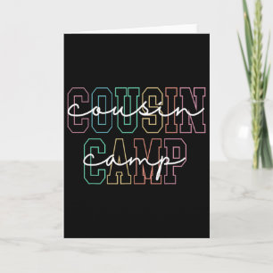 Cousin Camp 2025 Camping Campfire Summer Vacation Card
