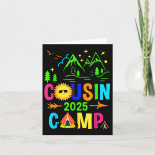 Cousin Camp 2025 Camping Campfire Summer Vacation Card