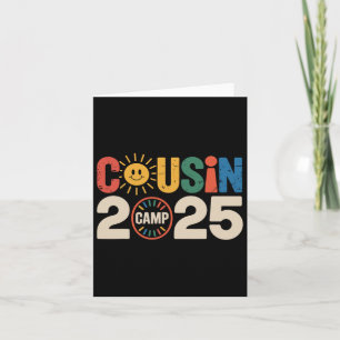 Cousin Camp 2025 Camping Campfire Summer Vacation Card